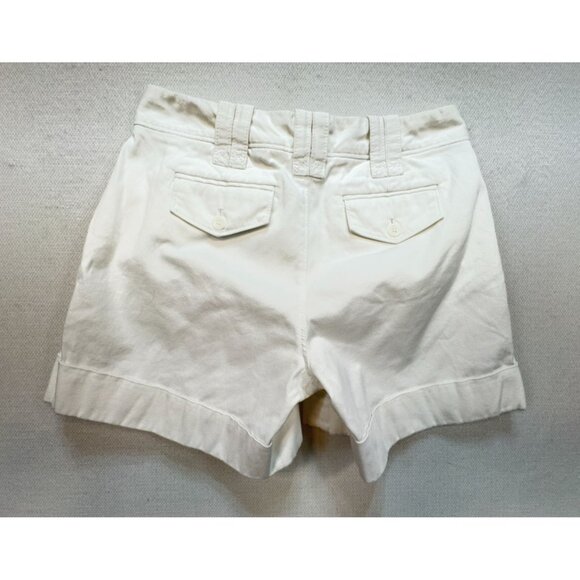 Banana Republic Womens Martin Fit Chino Shorts Size 2 White Summer Casual Pocket - Picture 9 of 12